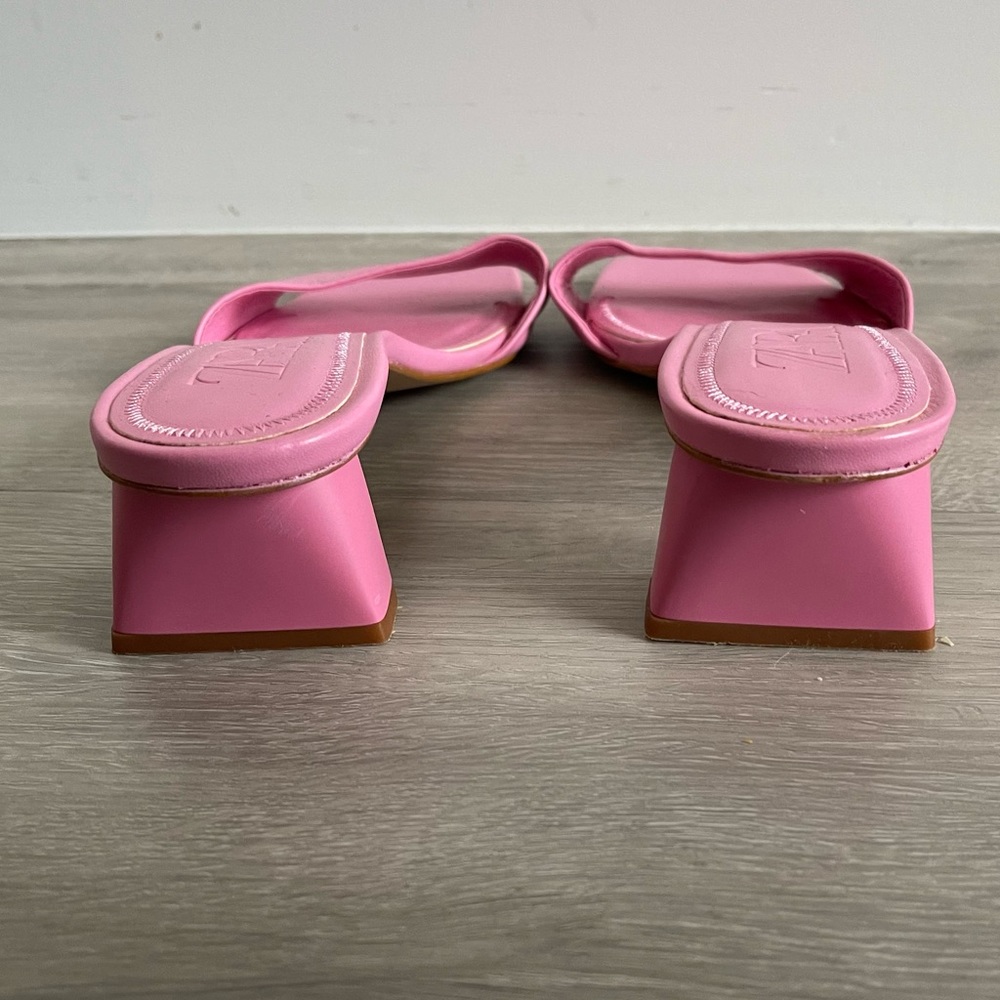 ZARA mid heel leather mules - Picture 8 of 12